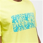 Versace Men's Baroque Box Logo T-Shirt in Yellow