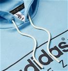adidas Consortium - SPEZIAL Banktop Logo-Print Loopback Cotton-Jersey Hoodie - Blue