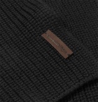 Ermenegildo Zegna - Ribbed Wool Scarf - Black
