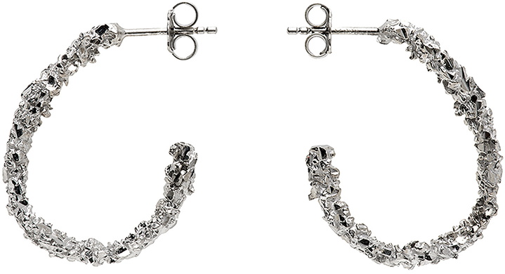 Photo: Veneda Carter Silver VC003 Medium Open Hoop Earrings