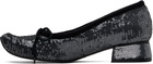 Paula Canovas Del Vas Black Diablo Ballerina Flats