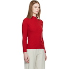 Veilance Red Conic Wool Midlayer Sweater
