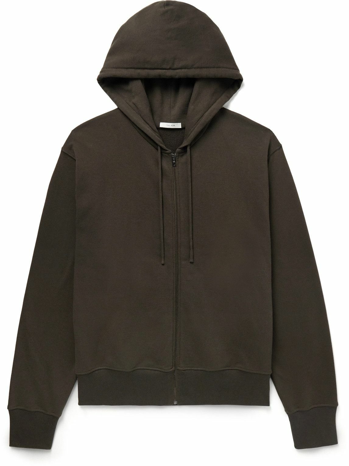 The Row - Deugene Organic Cotton-Jersey Hoodie - Brown The Row