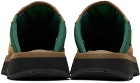Suicoke Brown & Green BOMA-ab Slip-On Loafers