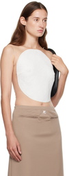 Courrèges White Illusion Circle Lace Bodysuit
