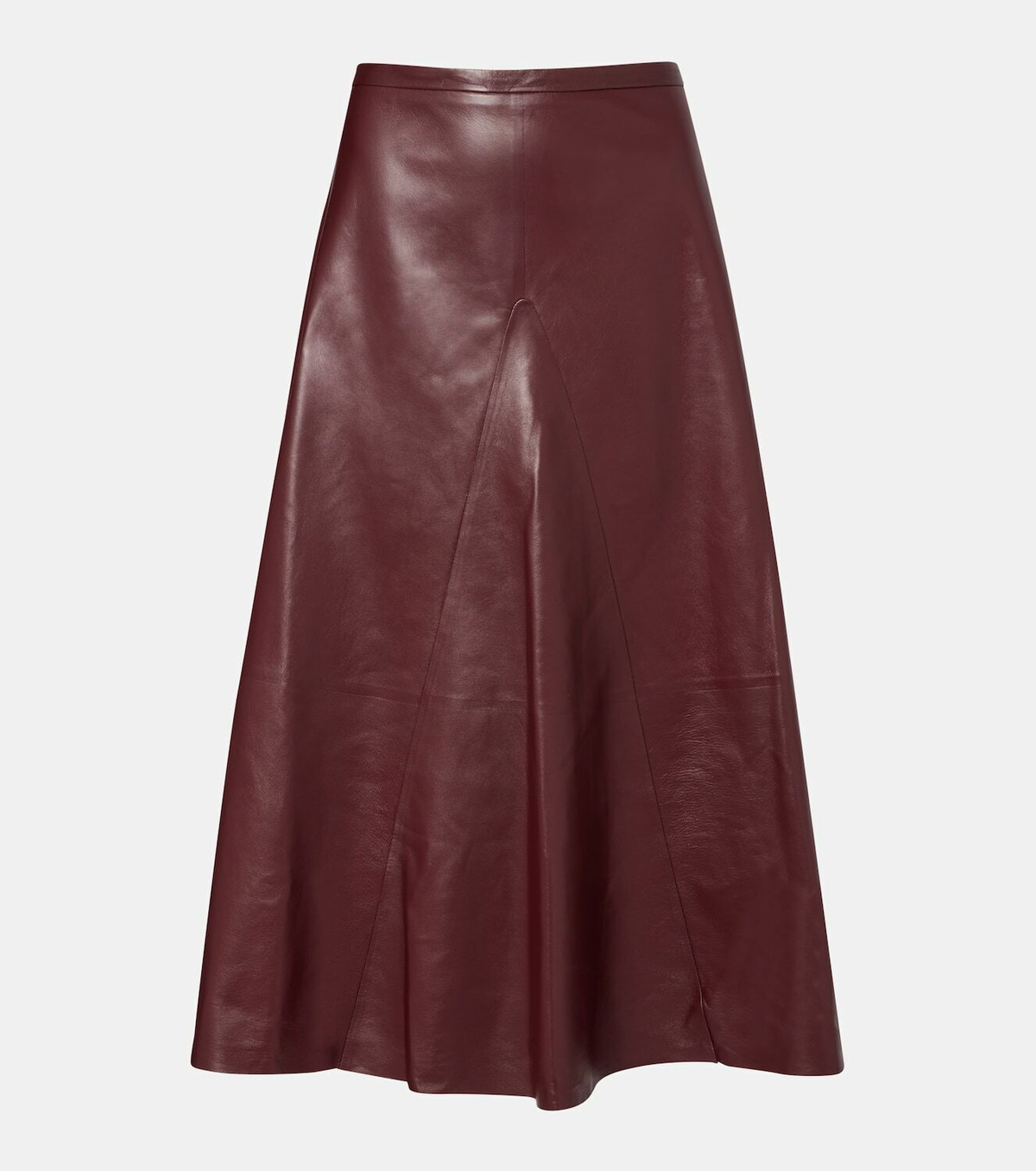 Fforme Leather midi skirt