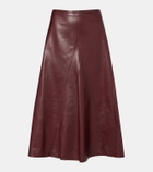 Fforme Leather midi skirt