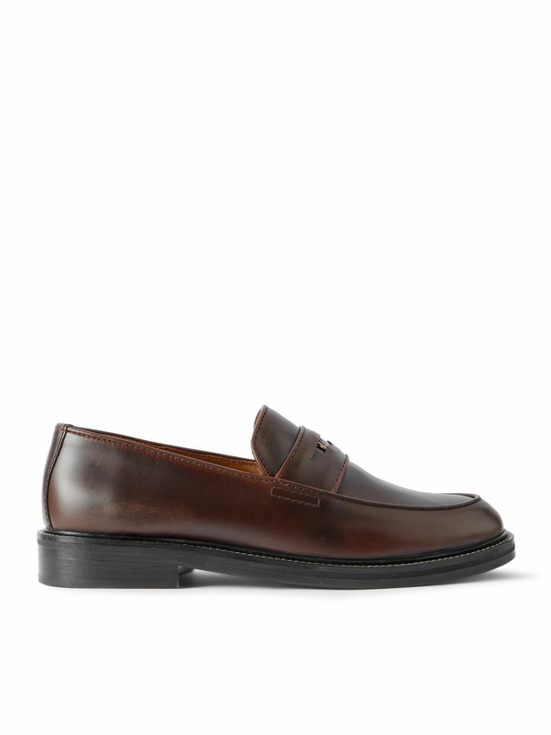 Photo: A.P.C. - Marc Jacobs Embellished Leather Penny Loafers - Brown