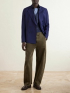 Paul Smith - Double-Breasted Wool and Linen-Blend Blazer - Blue