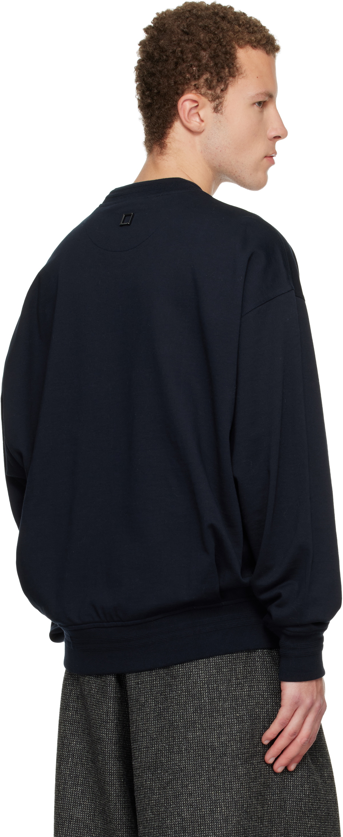 WOOYOUNGMI Navy Lenticular Logo Sweatshirt