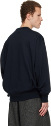 WOOYOUNGMI Navy Lenticular Logo Sweatshirt