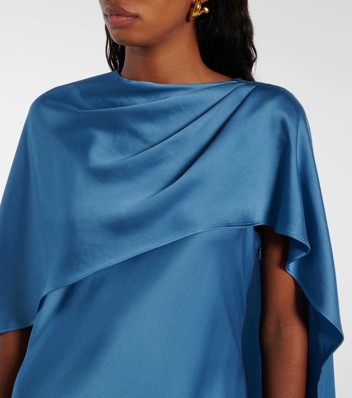 Simkhai Izel caped satin gown