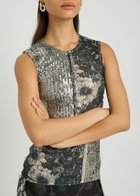 Maison Margiela Floral Sequin-embellished top Multicoloured