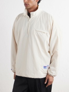 Willy Chavarria - Appliquéd Fleece-Lined Shell Half-Zip Jacket - Neutrals