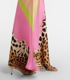 Roberto Cavalli Printed silk slip dress