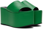 SIMONMILLER Green Blackout Platform Sandals
