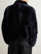 Thom Browne - Shearling Bomber Jacket - Blue