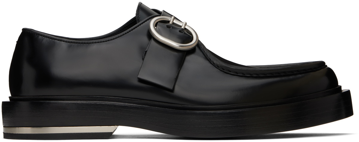 Jil Sander Black Leather Loafers