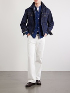 Oliver Spencer - Kildale Grandad-Collar Cotton Shirt - Blue
