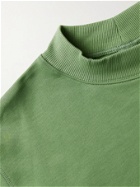 DISTRICT VISION - Hiei Logo-Embroidered Loopback Cotton-Jersey Sweatshirt - Green