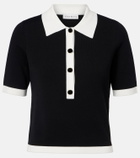 Nina Ricci Ribbed-knit polo shirt