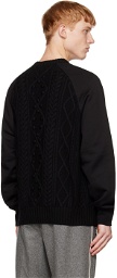 Neil Barrett Black Hybrid Sweater