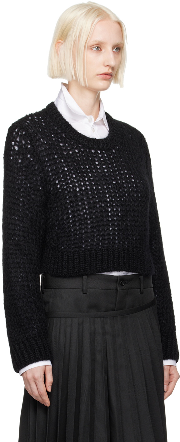 Comme des Garçons Homme Plus Black Open Knit Sweater