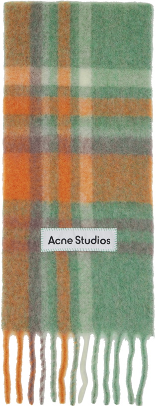 Photo: Acne Studios Orange & Green Tartan Scarf