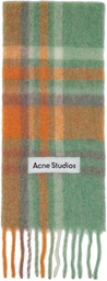 Acne Studios Orange & Green Tartan Scarf