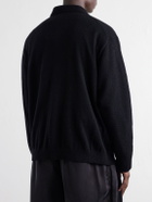 ATON - Wool-Blend Bouclé Cardigan - Black