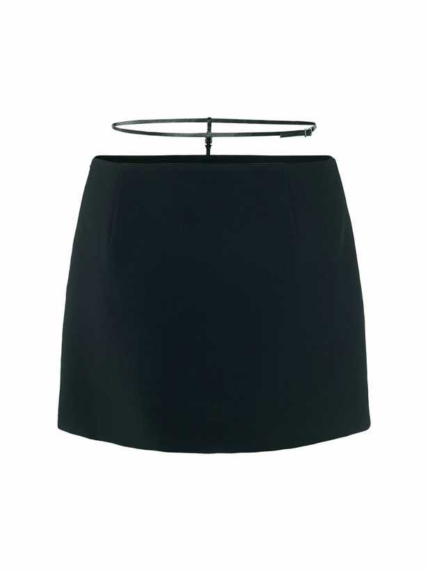 Photo: DSQUARED2 - Icon Logo Cady Mini Skirt W/ Belt