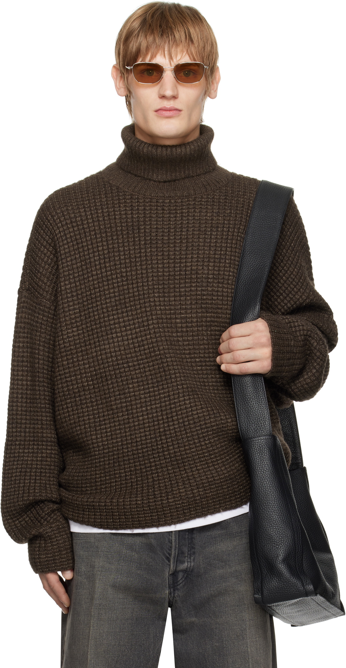 Fear of God ESSENTIALS Brown Heavy Waffle Turtleneck Fear Of God 