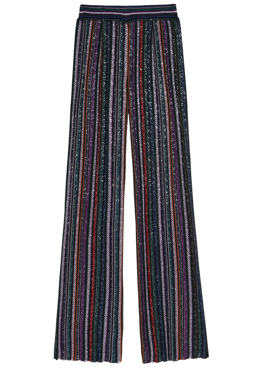 Missoni Striped Fine-knit Trousers Multicoloured