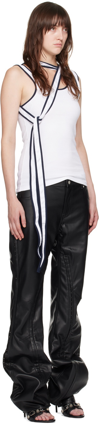 Y/Project White Multi-Scarf Tank Top