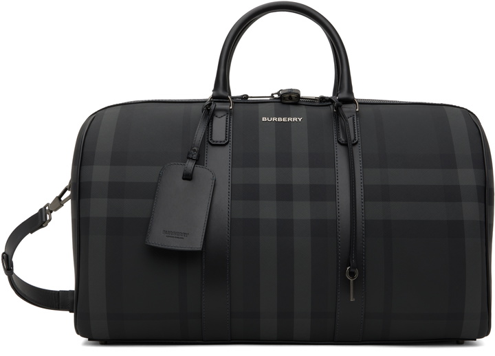Photo: Burberry Gray Boston Holdall Duffle Bag