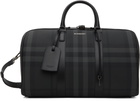 Burberry Gray Boston Holdall Duffle Bag