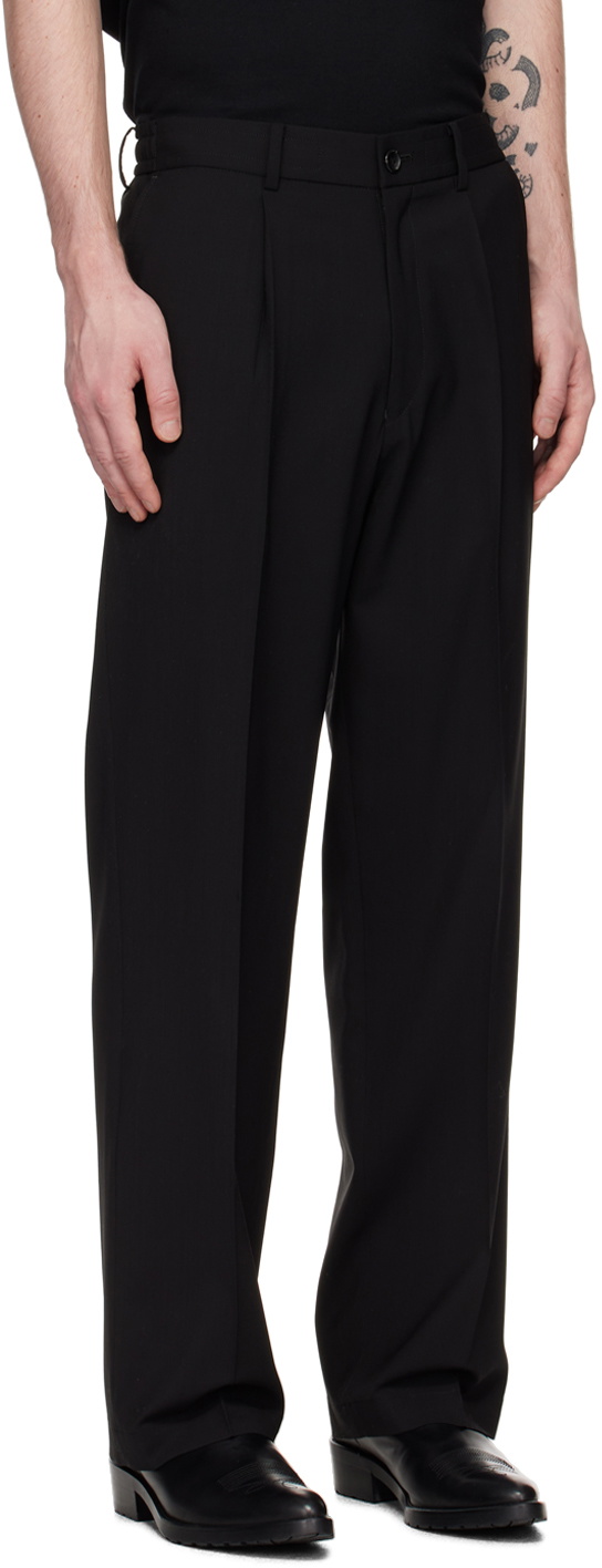 N.Hoolywood Black Wide Easy Trousers