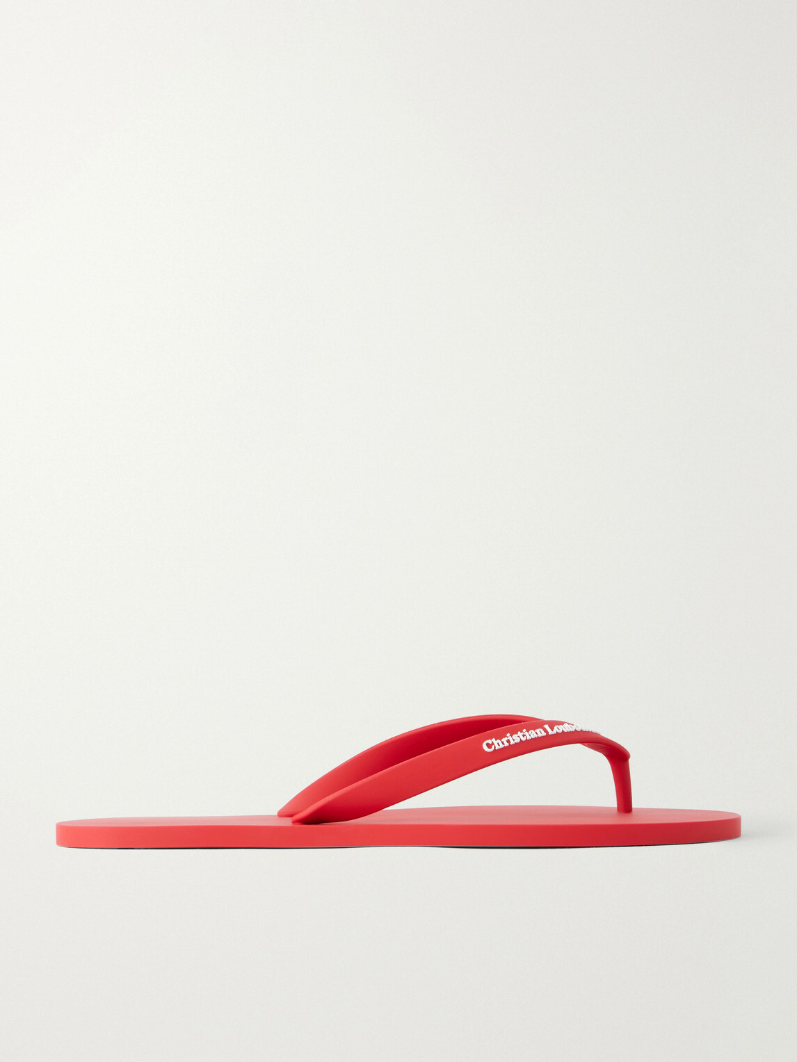 Christian Louboutin - Logo-Embossed Rubber Flip Flops - Red