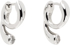 Maria Black Silver Mermaid Pool Huggie Earrings