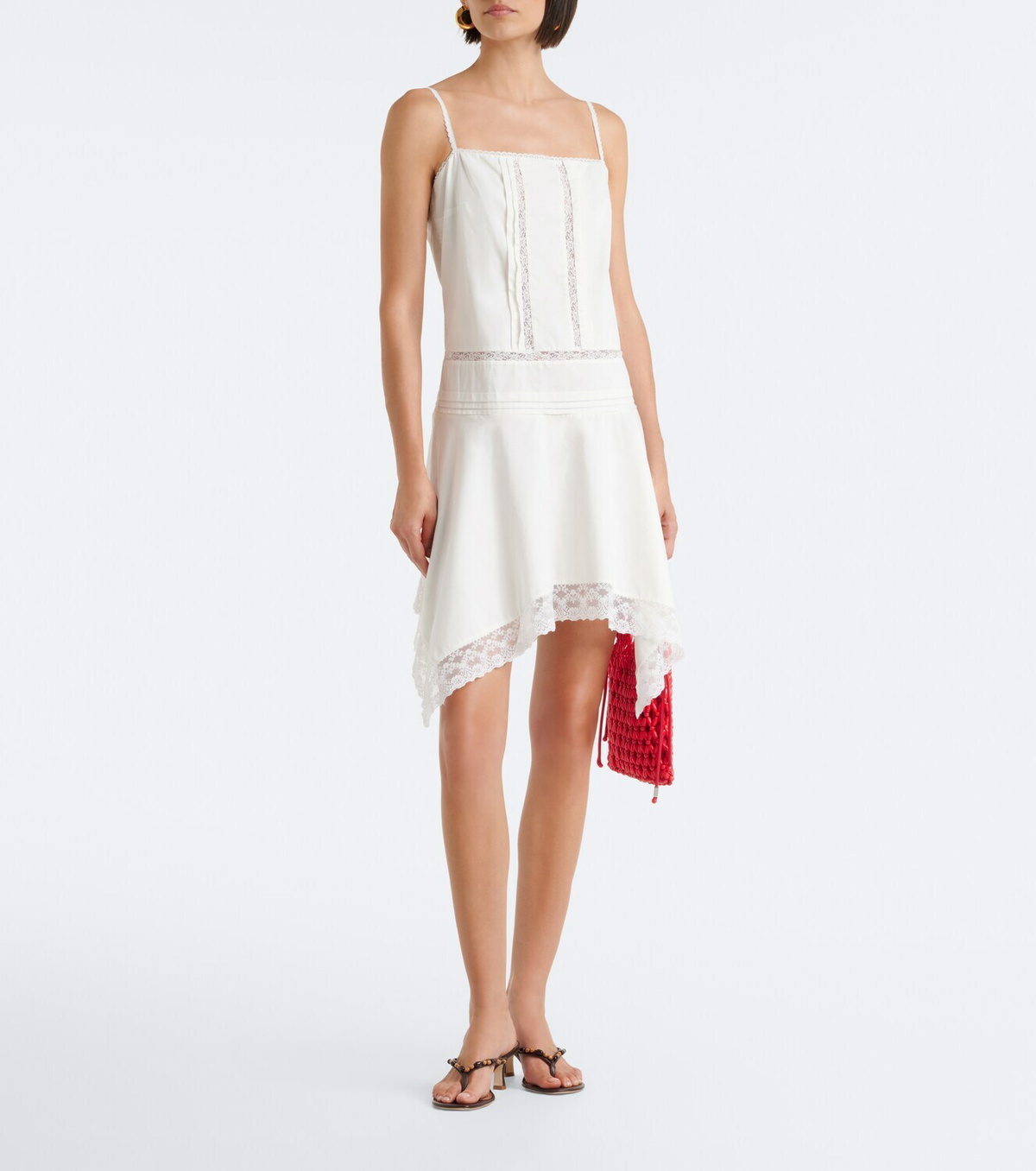 Staud Corinna embroidered cotton voile minidress