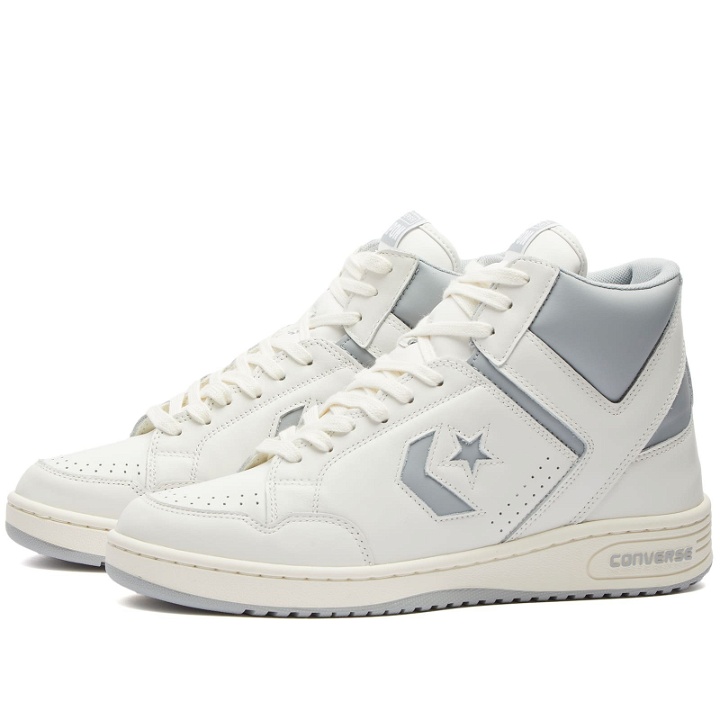 Photo: Converse Weapon Mid Sneakers in Vintage White/Ash Stone/Egret