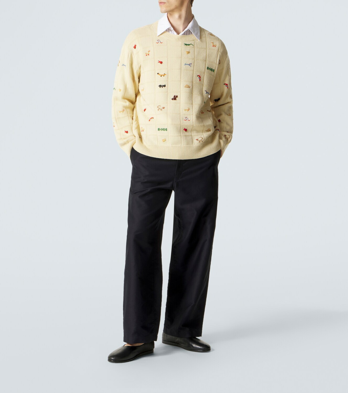 Bode Zoologist wool and alpaca sweater