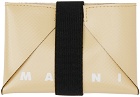 Marni Beige & Yellow Fold Card Holder
