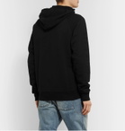 Balmain - Logo-Embossed Fleece-Back Cotton-Jersey Zip-Up Hoodie - Black