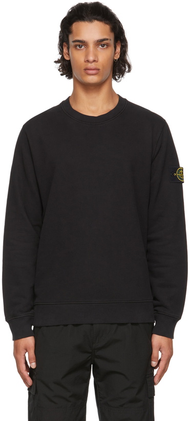 Photo: Stone Island Black Classic Crewneck Sweatshirt