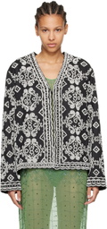 Bode Black Beaded Baroque Jacket