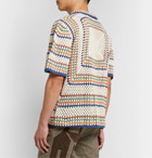 BODE - Crochet-Knit Cotton Overshirt - Neutrals