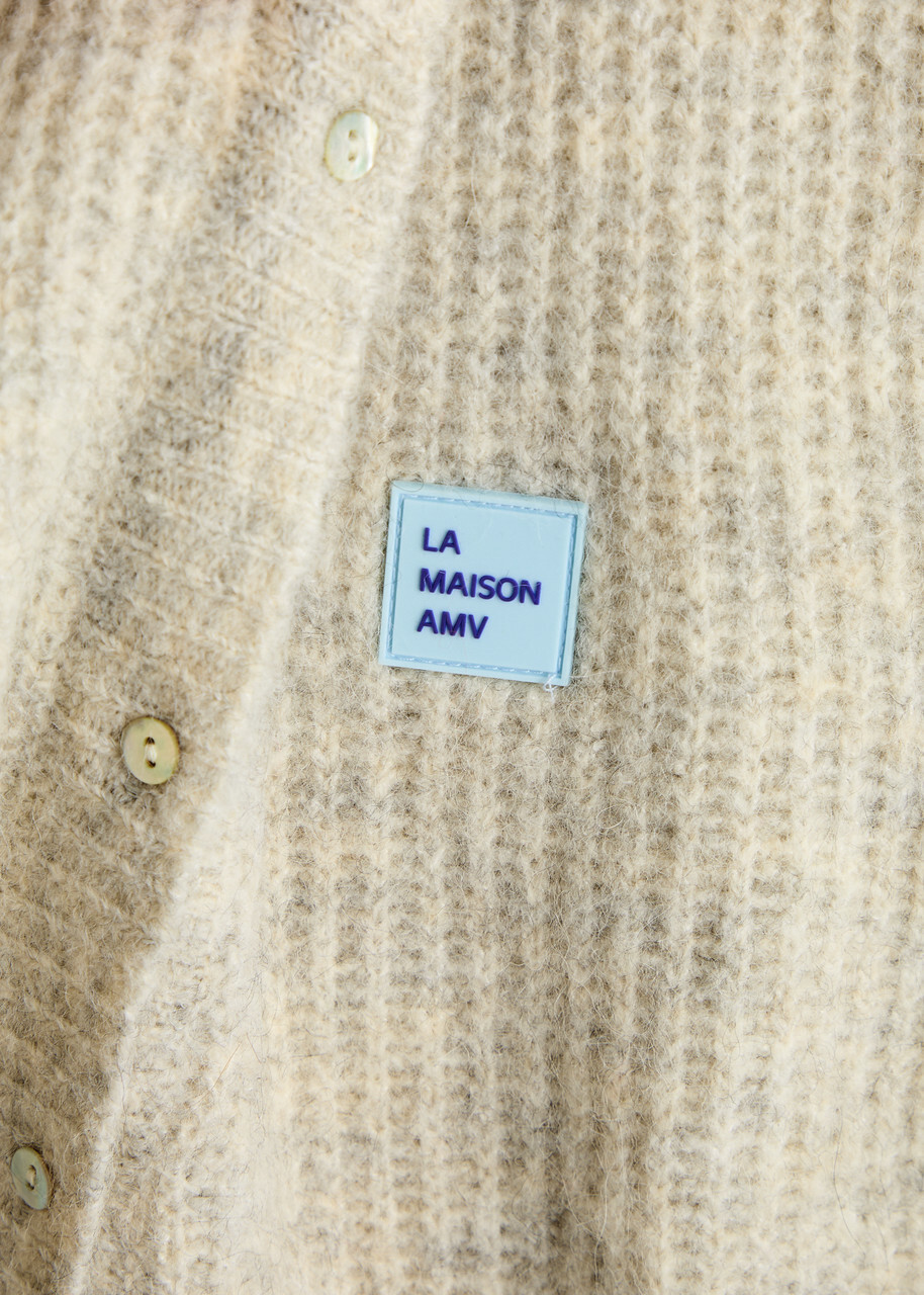 American Vintage East Logo Ribbed-knit Vest Cream