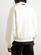 FEAR OF GOD ESSENTIALS - Logo-Appliquéd Cotton-Blend Jersey Sweatshirt - White