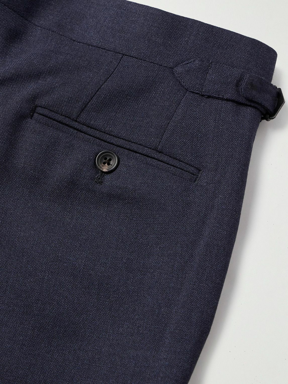 J. Mueser - Slim-Fit Straight-Leg Virgin Wool Suit Trousers - Blue